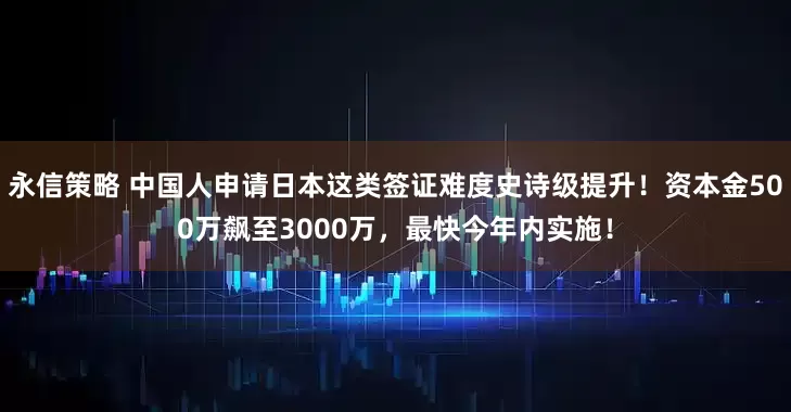 永信策略 中国人申请日本这类签证难度史诗级提升！资本金500万飙至3000万，最快今年内实施！
