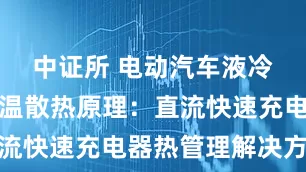 中证所 电动汽车液冷快接头降温散热原理:直流快速充电器热管理解决方案